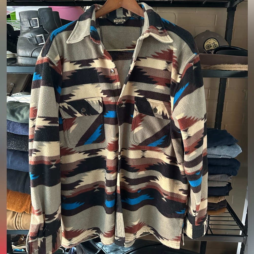 Aztec Pattern Shirt Jacket